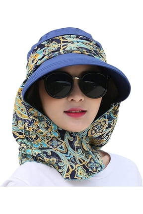 Roll Up Wide Brim Sun Visor UPF 50+ UV Protection Sun Hat with Neck Protector