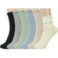 thumbnail image 1 of YooGuoGuo Ruffle Socks Women - Turn-Cuff Frilly Sock - Lightweight Cotton Socks, 1 of 6