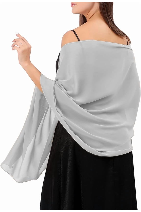 Sheer Chiffon Shawls and Wraps for Evening Dresses Wedding Party Scarf Bridal Stole Accessories for Bride and Women