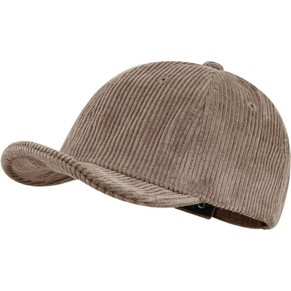 YooGuoGuo Short Brim Hat Baseball Cap Corduroy Trucker 5 Panel Hat Flat Snapback Caps Cotton Twill Hat Short Bill Cadet Cap