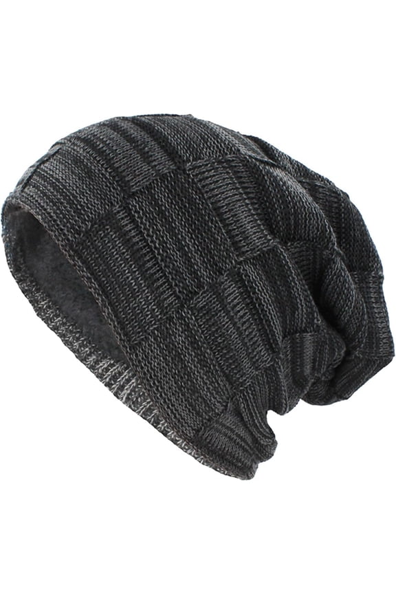 Slouchy Beanie for Men Winter Hats for Guys Warm Lined Knit Beanie Hat