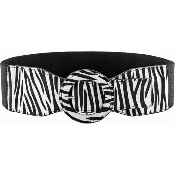 YooGuoGuo Snakeskin Wide Elastic Belt for Women Dress Waist Belts PU Leather Stretchy Wide Waist Cinch Belt Waistband Costume