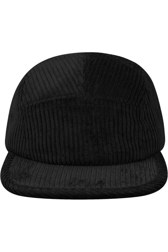 Snapback 5 Panel Baseball Cap Flat Brim Trucker Hat Adjustable Camp Cap Corduroy Dad Hat Suede Peak Ball Caps