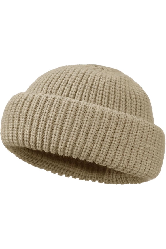 Soft Beanie Hat for Women Men Winter Hat Roll-up Cuffed Harbour Hat Knit Skull Cap Warm Swag Fisherman Ski Caps