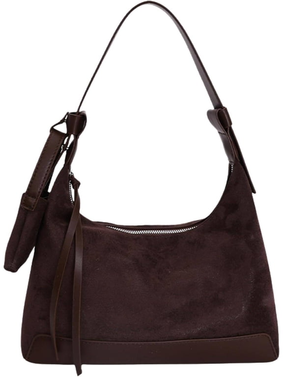 Soft Slouchy Hobo Bag for Women,Faux Suede Tote Purse,Fall Handbag,Vintage Boho Chic Style,Large Capacity Work Bag