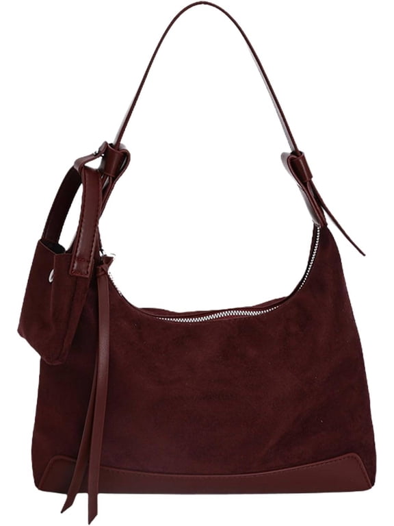 Soft Slouchy Hobo Bag for Women,Faux Suede Tote Purse,Fall Handbag,Vintage Boho Chic Style,Large Capacity Work Bag