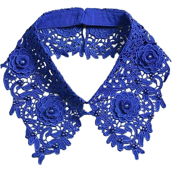 YooGuoGuo Solid Color Hollow-Out Floral Peral Decorative Detachable Fake Collar Choker Blouse Collar for Women Girls