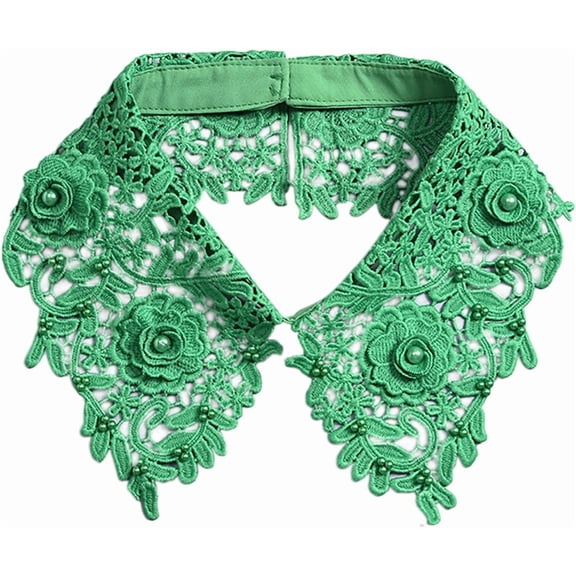 YooGuoGuo Solid Color Hollow-Out Floral Peral Decorative Detachable Fake Collar Choker Blouse Collar for Women Girls