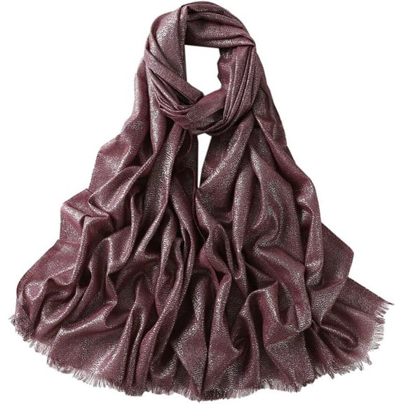 YooGuoGuo Sparkling Scarf for Women Silk Fashion Scarf Scarves for Women Lightweight Pashmina Shawl Wraps Party Bridal Wedding