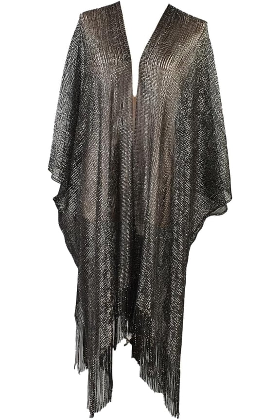 Sparkling Shawls and Wraps for Evening Dresses Metallic Scarf for Women UV Protection Coat Carfigan for Bikini Summer