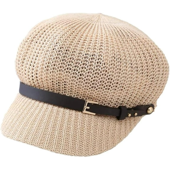 YooGuoGuo Straw Newsboy Caps Newsboy Hat for Women Straw Visor Beret Cap Peaked Newsboy Cap Sunhat Summer Cap