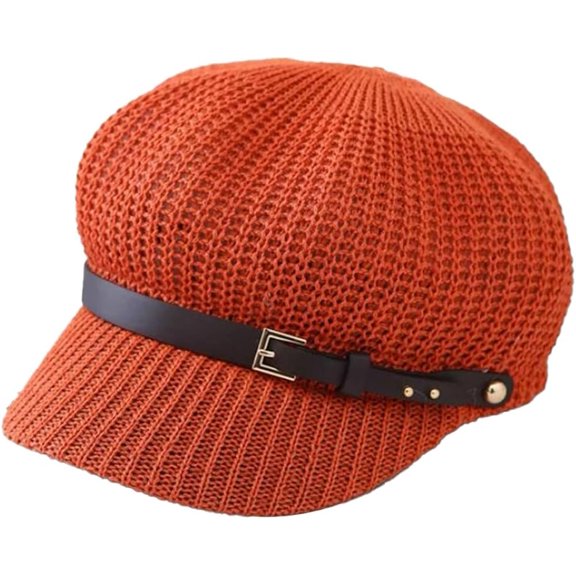 YooGuoGuo Straw Newsboy Caps Newsboy Hat for Women Straw Visor Beret Cap Peaked Newsboy Cap Sunhat Summer Cap