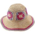 thumbnail image 1 of YooGuoGuo Straw Sun Hat Floral Woven Wide Brim Bucket Beach Hat UV Protection Summer Fishing Hat, 1 of 5