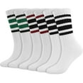 thumbnail image 1 of YooGuoGuo Striped Crew Socks Women - Retro Novelty Socks - Stretchy Casual Athletic Cotton Sock Size 5-11, 1 of 6