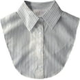 thumbnail image 1 of YooGuoGuo Striped Detachable Collar Half Shirt Blouse Dickey Collar Elegant for Women Girls, 1 of 7