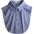 thumbnail image 1 of YooGuoGuo Striped Detachable Collar Half Shirt Blouse Dickey Collar Elegant for Women Girls, 1 of 5