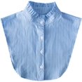 thumbnail image 1 of YooGuoGuo Striped Detachable Fake Collar Half Shirt Blouse Dickey Collar Faux False Collar Elegant for Women Girls, 1 of 6