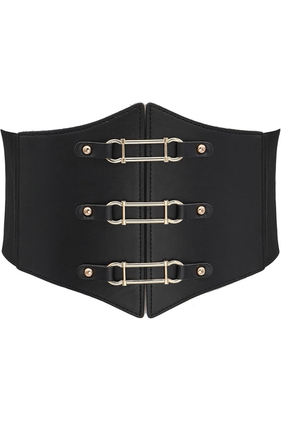 Stylish Corset Belt Metal O-Ring Waistband Heart-Ring Waistband