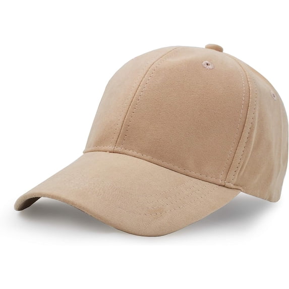 YooGuoGuo Suede Baseball Cap, Unisex Faux Suede Leather Classic Adjustable Plain Hat Baseball Cap