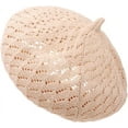 thumbnail image 1 of YooGuoGuo Summer Beret Hats for Women Fashionable French Style Beanie Hat Ladies Girls Crochet Cutout Knit Painters Cap, 1 of 4