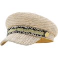 thumbnail image 1 of YooGuoGuo Summer Newsboy Hats for Women Mesh Croche Straw Visor Berets Fiddler Cap Stylish Beach Paperboy Hat, 1 of 3