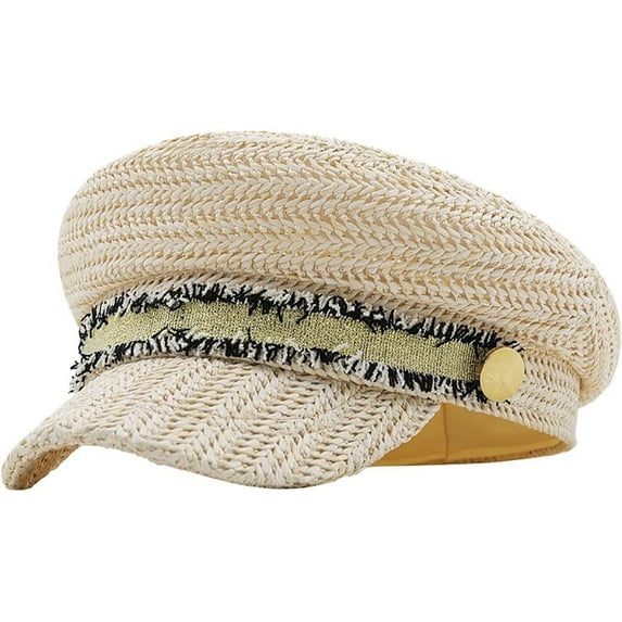 YooGuoGuo Summer Newsboy Hats for Women Mesh Croche Straw Visor Berets Fiddler Cap Stylish Beach Paperboy Hat