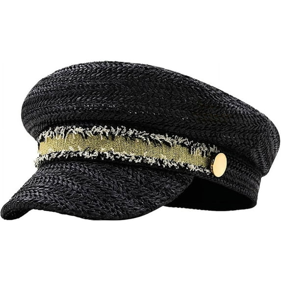 YooGuoGuo Summer Newsboy Hats for Women Mesh Croche Straw Visor Berets Fiddler Cap Stylish Beach Paperboy Hat