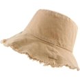 thumbnail image 1 of YooGuoGuo Sun Hats for Women Bucket Hat Frayed Edge Summer Casual Wide Brim Cotton Beach Vacation Travel Accessories Canvas Headwear, 1 of 3