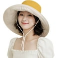 thumbnail image 1 of YooGuoGuo Super Wide Brim Women Sun Hat Cotton Floppy Packable Reversible Wired Edge Hats UV Protection Summer Beach Travel Garden, 1 of 8
