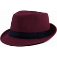 thumbnail image 1 of YooGuoGuo Trilby Fedoras Panama Jazz Hat Short Brim Bowler Hat for Men/Women, 1 of 6