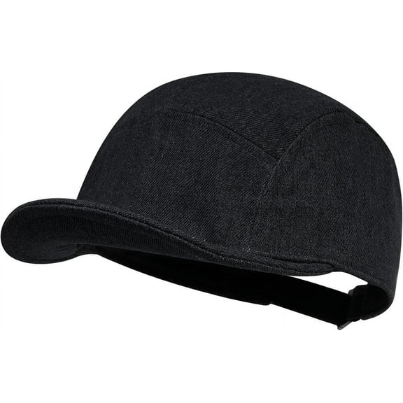 YooGuoGuo Trucker 5 Panel Hat Short Bill Cadet Cap Denim Baseball Hat Unstructured Cotton Dad Hats Snapback Fitted Flat-Bill Cap