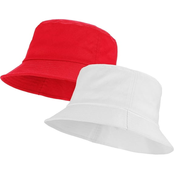 YooGuoGuo Unisex 2 Pack Cotton Bucket Hat Packable Sun Hat for Men Women
