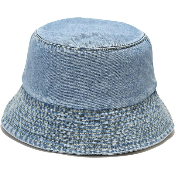 YooGuoGuo Unisex Cotton Packable Denim Bucket Hat Beach Sun Hat for Men Women