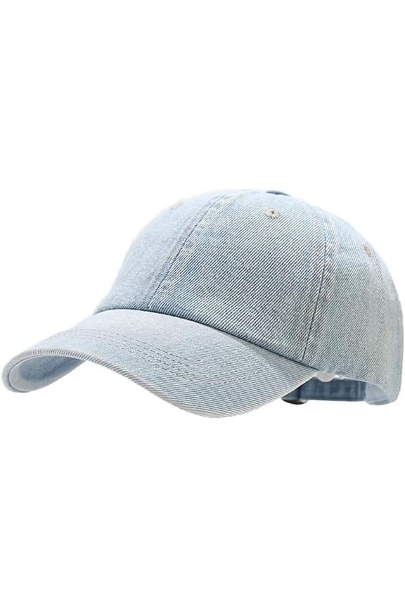 Unisex Denim Baseball Cap Adjustable Dad Hat Visor Sun Hat for Women Men