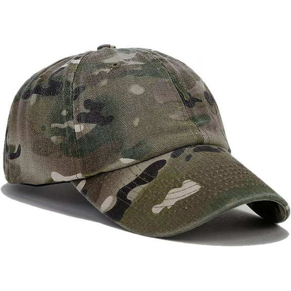 YooGuoGuo Unisex Military Army Hat Men Women Baseball Cap Flat Top Cap Adjustable Camo Cadet Cap