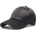 thumbnail image 1 of YooGuoGuo Unisex Plain Polyester Satin Baseball Cap Sun Protection Visor Trucker Hats for Women Men Outdoor Dad Hat Breathable, 1 of 4