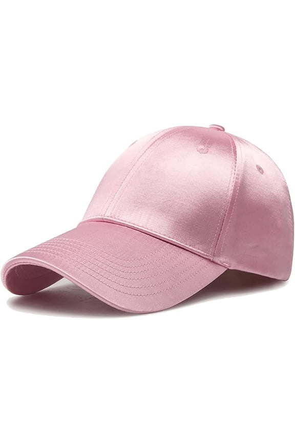 Unisex Plain Polyester Satin Baseball Cap Sun Protection Visor Trucker Hats for Women Men Outdoor Dad Hat Breathable