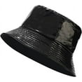 thumbnail image 1 of YooGuoGuo Unisex Stylish Waterproof Bucket Hat PU Leather Rain Hats Reversible Packable Multicolor Travel Sun Fishmen Cap, 1 of 5