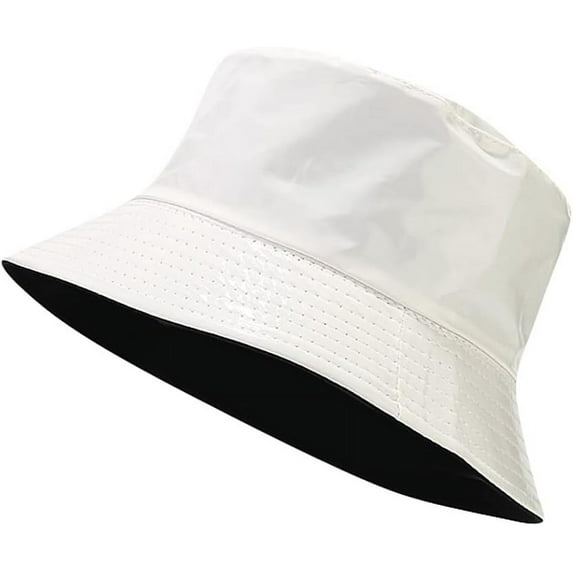 YooGuoGuo Unisex Stylish Waterproof Bucket Hat PU Leather Rain Hats Reversible Packable Multicolor Travel Sun Fishmen Cap