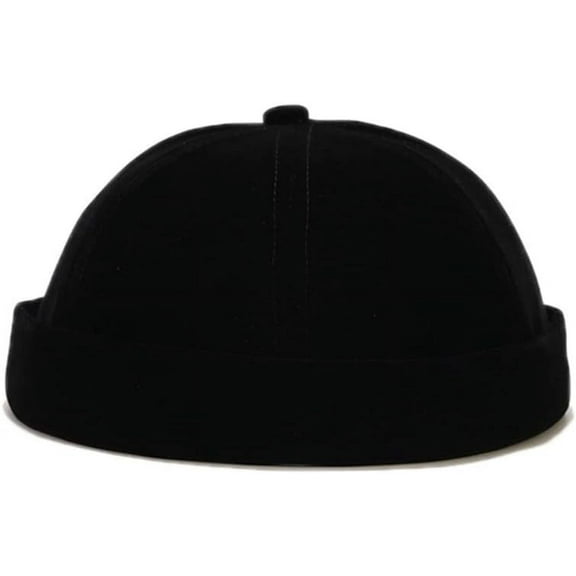 YooGuoGuo Unisex Velvet Brimless Beanie Hat Vintage Hip Pop Rolled Cuff Skullcap Docker Cap