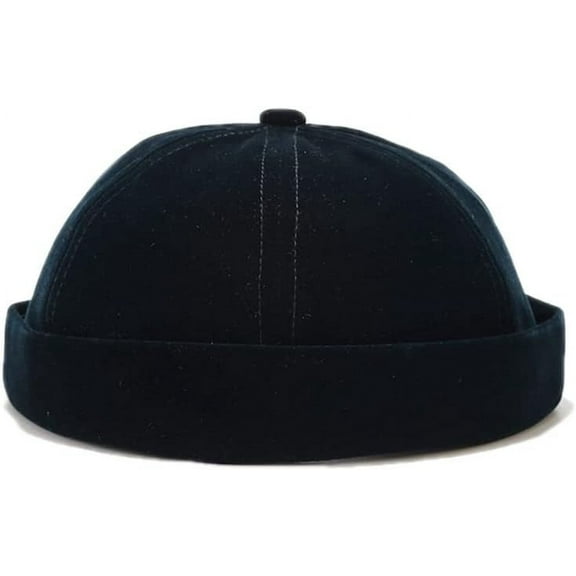 YooGuoGuo Unisex Velvet Brimless Beanie Hat Vintage Hip Pop Rolled Cuff Skullcap Docker Cap
