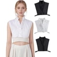 thumbnail image 1 of YooGuoGuo Victoria Cotton Shirts Elegant Ruffle Collar V Neck Dickey Mock Turtleneck Faux Collars for Women Girls, 1 of 6
