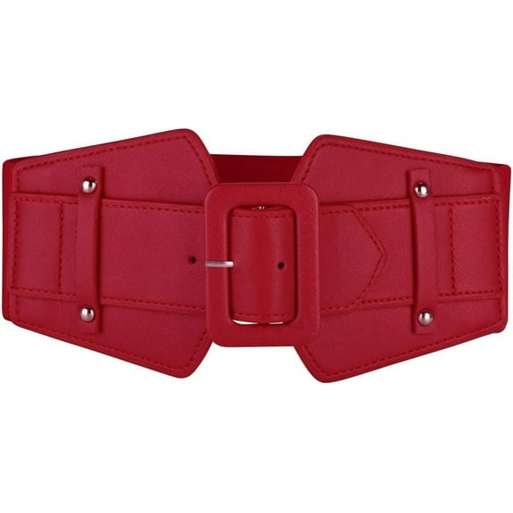 YooGuoGuo Waist Belt Women's Thick Stretchy Retro Chunky Buckle Belts Wide Leather Cinch Belts For Jeans Dresses Pants