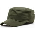 thumbnail image 1 of YooGuoGuo Washed Cotton Basic Cadet Army Cap Everyday Military Style Hat Vintage Flat Top Cap, 1 of 5