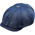 thumbnail image 1 of YooGuoGuo Washed Denim Newsboy Cap 8 Panel Baker Boy Flat Hat Driving Jean Painter Beret, 1 of 4
