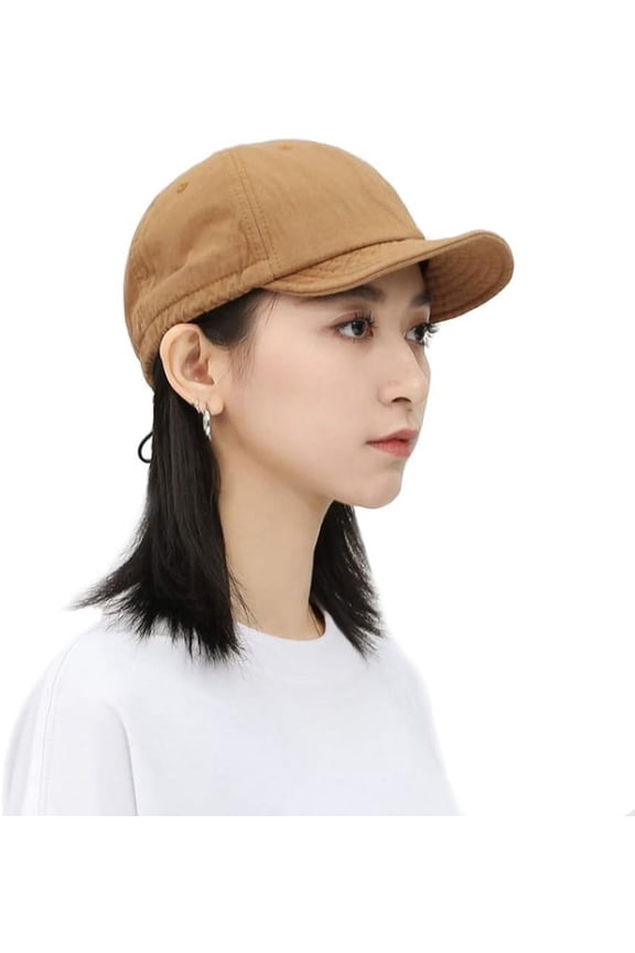 Washed Short Bill Brim Baseball Cap Retro Dad Cap Trucker Style Hat Cap