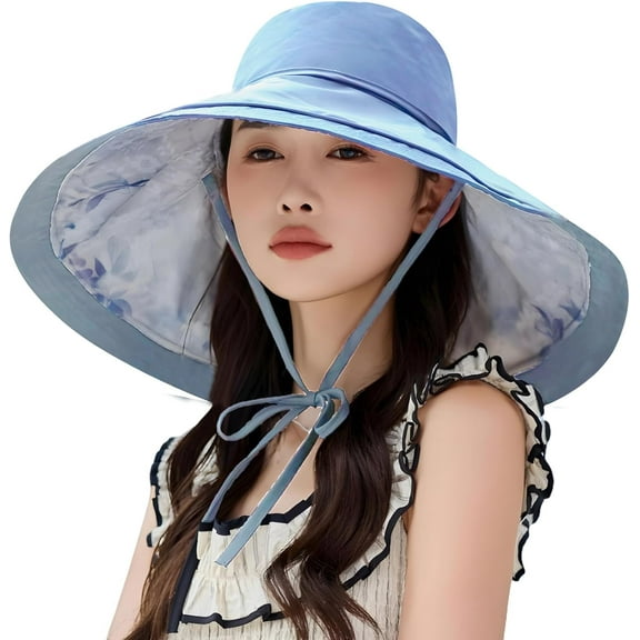 YooGuoGuo Wide Brim Women Summer Sun Floppy Hat Beach Bucket Fishing Hats Reversible Packable Outdoor UV Protection