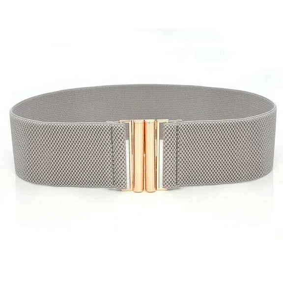 YooGuoGuo Wide Elastic Belt Solid Color Corset Belt Metal Buckle Lady Fashion Cummerbands Stretch Cinch Waistband Women Waist Belt