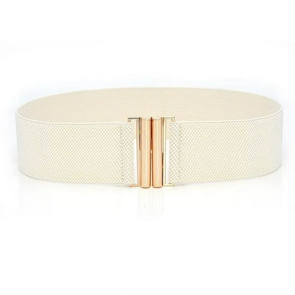 YooGuoGuo Wide Elastic Belt Solid Color Corset Belt Metal Buckle Lady Fashion Cummerbands Stretch Cinch Waistband Women Waist Belt