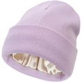 thumbnail image 1 of YooGuoGuo Winter Beanie Hats for Women Satin Lining Wool Knit Caps Warm Skull Caps for Fall Cold Weather Gift, 1 of 7